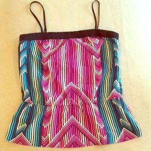 NWOT Silk peplum camisole, made in 🇺🇸